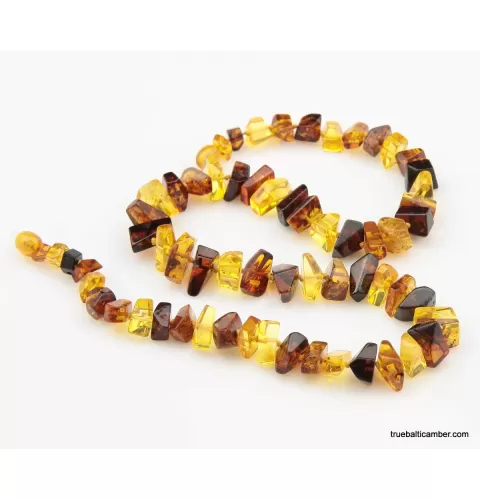 Cut Stones Baltic amber necklace