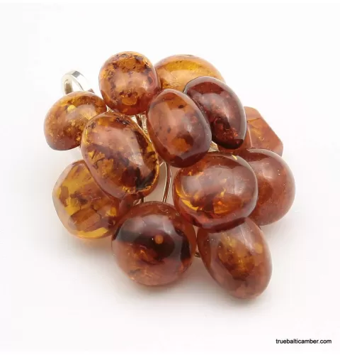 Grape bunch Baltic amber pendant