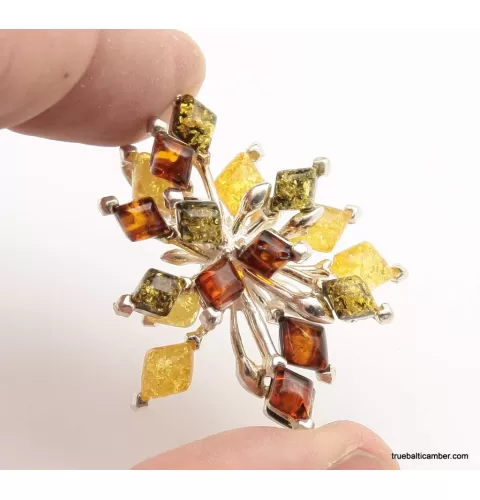 Evening star Baltic amber pendant