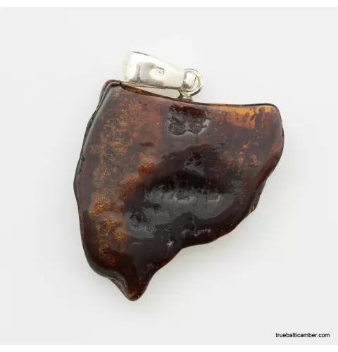 Nautral Baltic amber silver pendant 3g