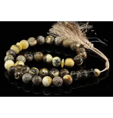 Islamic 33 Baltic amber Prayer ROUND beads