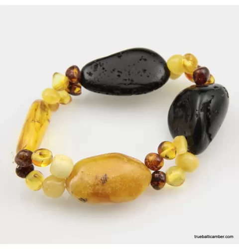 Aristan Baltic amber beaded stretch bracelet