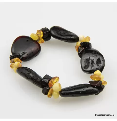 Aristan Baltic amber beaded stretch bracelet