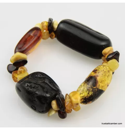 Aristan Baltic amber beaded stretch bracelet