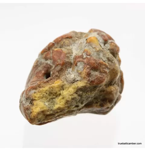 Natural rare Baltic amber resin drop with cracks