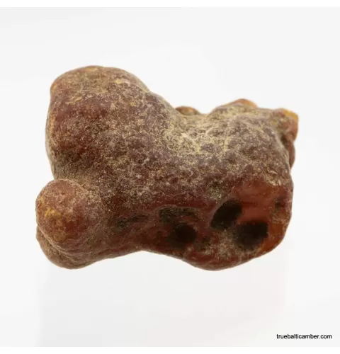 Natural rare Baltic amber resin drop with cracks