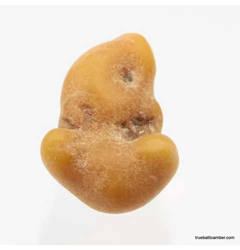 Natural rare Baltic amber resin drop with cracks