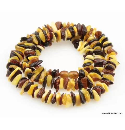 Multi CHIPS Baltic amber necklace