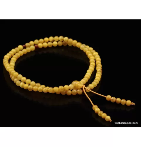 Tibetan Buddhist Japa Mala Prayer 108 Baltic amber beads rosary