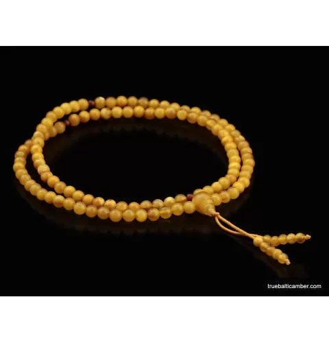 Tibetan Buddhist Japa Mala Prayer 108 Baltic amber beads rosary
