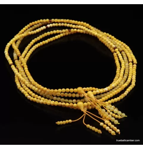 5 Tibetan Buddhist Japa Mala Prayer 108 Baltic amber beads rosary