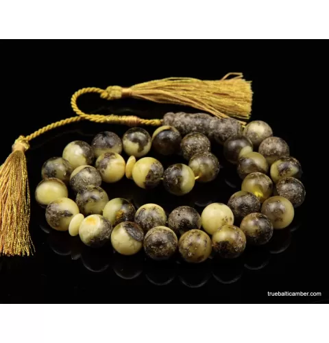 Islamic 33 Baltic amber Prayer 13MM ROUND beads