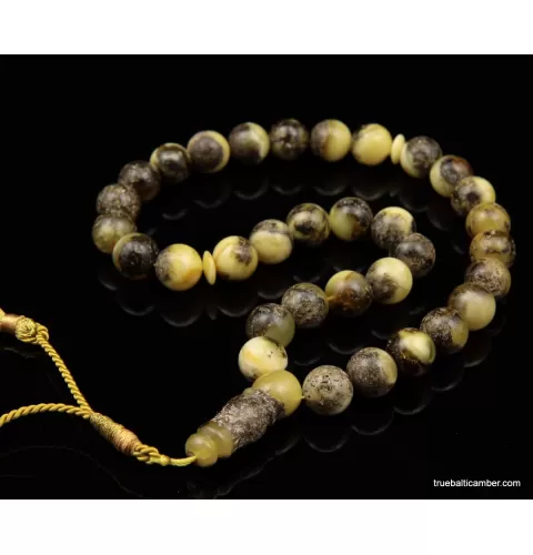 Islamic 33 Baltic amber Prayer 13MM ROUND beads