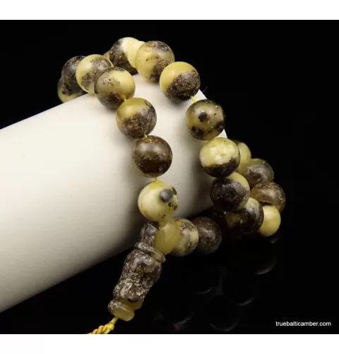 Islamic 33 Baltic amber Prayer 13MM ROUND beads