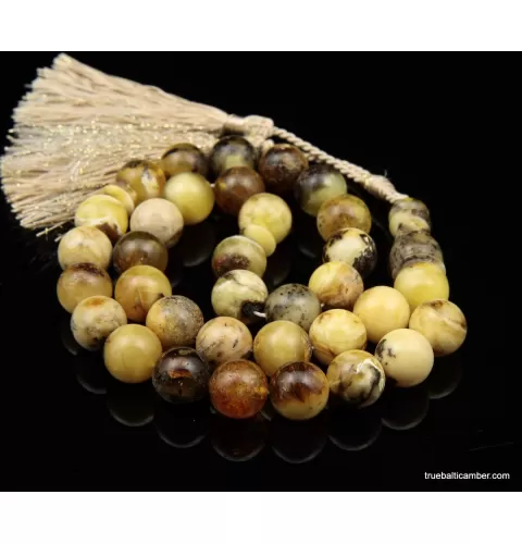 Islamic 33 Baltic amber Prayer 13MM ROUND beads