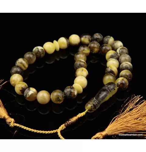 Islamic 33 Baltic amber Prayer 12MM ROUND beads