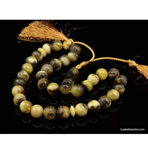 Islamic 33 Baltic amber Prayer 12MM ROUND beads