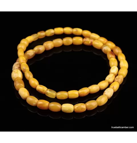 Vintage Egg Yolk BARREL Baltic amber unisex necklace