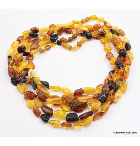 5 Multi Large BEANS Baltic amber adult wholesale necklaces