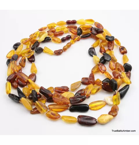 5 Multi Large BEANS Baltic amber adult wholesale necklaces