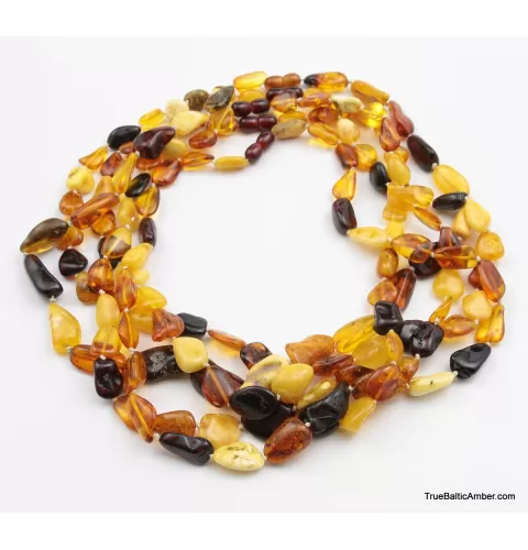 5 Multi Large BEANS Baltic amber adult wholesale necklaces