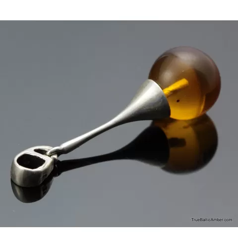 Cognac Round Ball Baltic amber pendant