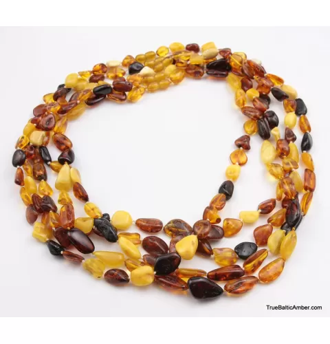 5 Multi Large BEANS Baltic amber adult wholesale necklaces