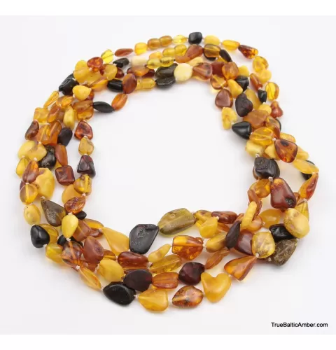 5 Multi Large BEANS Baltic amber adult wholesale necklaces