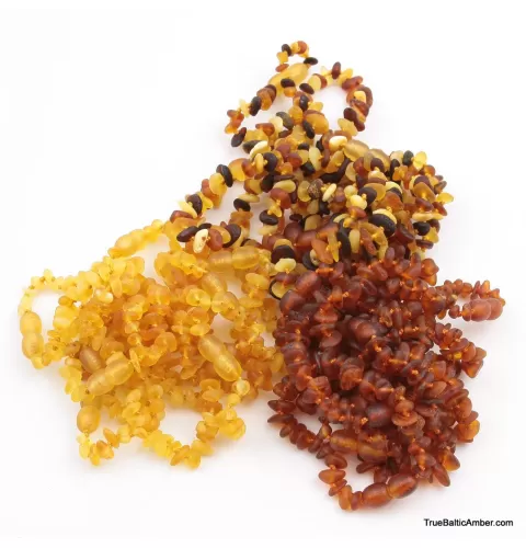 30 Raw CHIPS Baltic amber teething bracelets 14cm