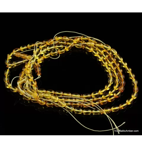 Lot of 4 Islamic 33 Baltic amber Prayer OLIVE beads