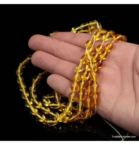 Lot of 4 Islamic 33 Baltic amber Prayer OLIVE beads