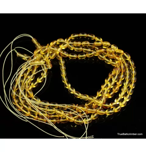 Lot of 5 Islamic 33 Baltic amber Prayer OLIVE beads