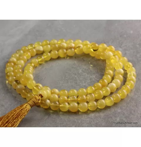Tibetan Buddhist Mala Prayer 108 Baltic amber butter beads