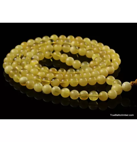 Tibetan Buddhist Mala Prayer 108 Baltic amber butter beads