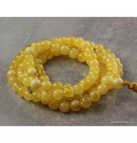 Tibetan Buddhist Mala Prayer 108 Baltic amber butter beads