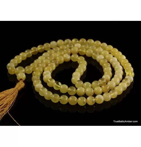Tibetan Buddhist Mala Prayer 108 Baltic amber butter beads