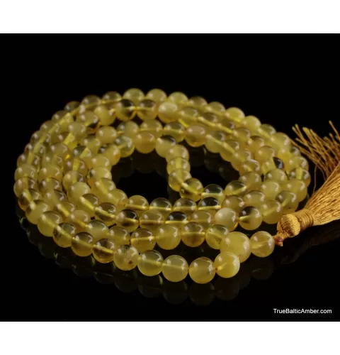 Tibetan Buddhist Mala Prayer 108 Baltic amber butter beads