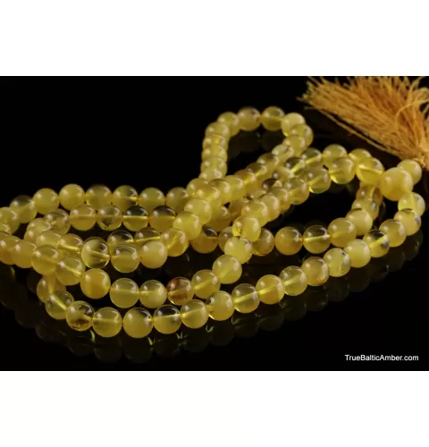 Tibetan Buddhist Mala Prayer 108 Baltic amber butter beads