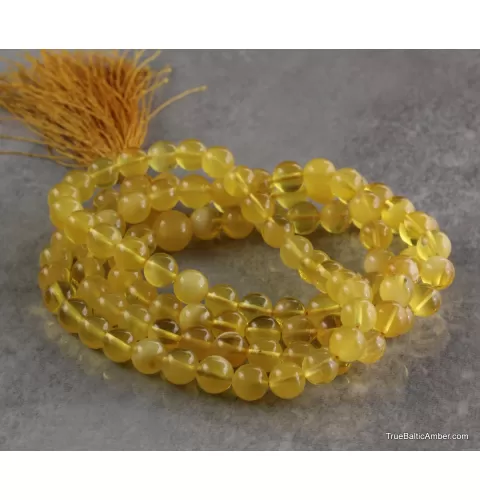 Tibetan Buddhist Mala Prayer 108 Baltic amber butter beads