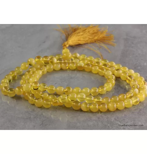 Tibetan Buddhist Mala Prayer 108 Baltic amber butter beads