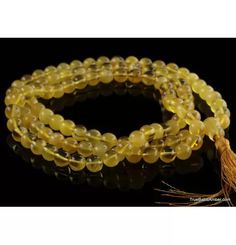 Tibetan Buddhist Mala Prayer 108 Baltic amber butter beads