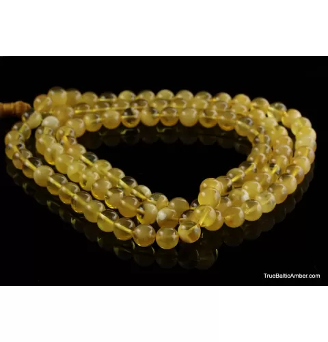 Tibetan Buddhist Mala Prayer 108 Baltic amber butter beads