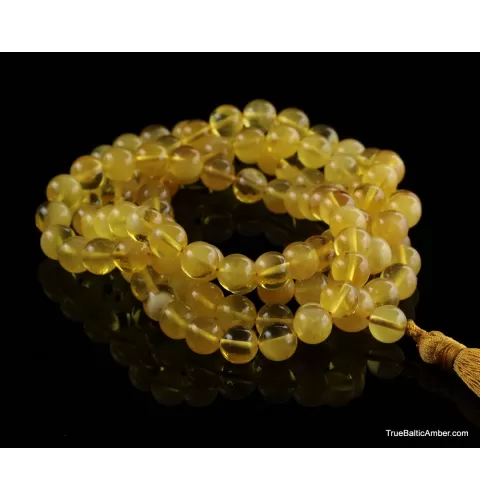 Tibetan Buddhist Mala Prayer 108 Baltic amber butter beads