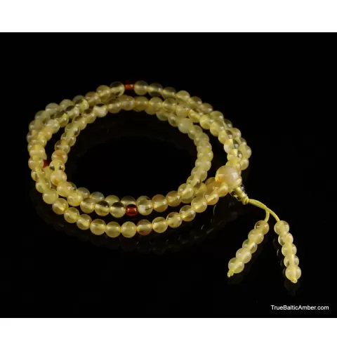Tibetan Buddhist Japa Mala Prayer 108 Baltic amber beads rosary