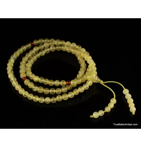 Tibetan Buddhist Japa Mala Prayer 108 Baltic amber beads rosary