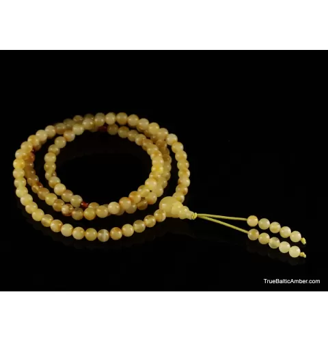 Tibetan Buddhist Japa Mala Prayer 108 Baltic amber beads rosary