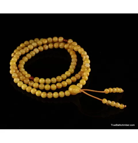 Tibetan Buddhist Japa Mala Prayer 108 Baltic amber beads rosary