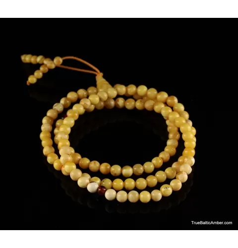 Tibetan Buddhist Japa Mala Prayer 108 Baltic amber beads rosary