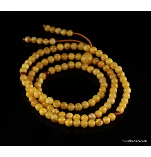Tibetan Buddhist Japa Mala Prayer 108 Baltic amber beads rosary