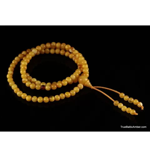 Tibetan Buddhist Japa Mala Prayer 108 Baltic amber beads rosary